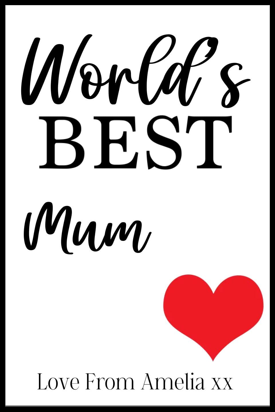 World's Best Personalised Framed Print